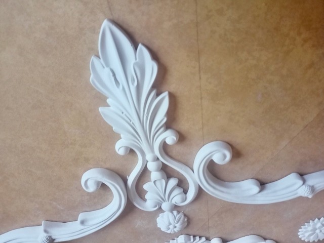 Stuckecke Stuckdecke Plaster of Paris Plaster Alabaster Gipsstuck Handgefertigt
