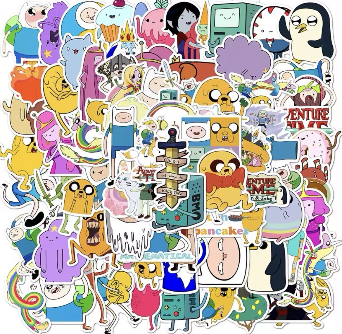 Adventure Cartoon Time Style Stickers 50pk Mix Cartoon Sticker Fun FREE SHIPPING