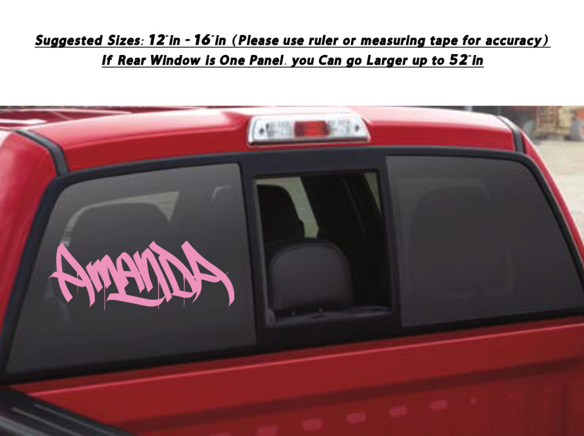 Custom Personalized Graffiti Tag Name Decal Sticker for Car Window Tumbler Wall