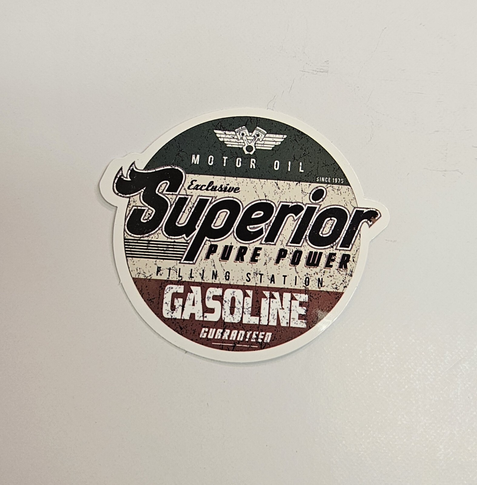 Superior Pure Power Gasoline Logo Sticker Exclusive Motor Oil Decal