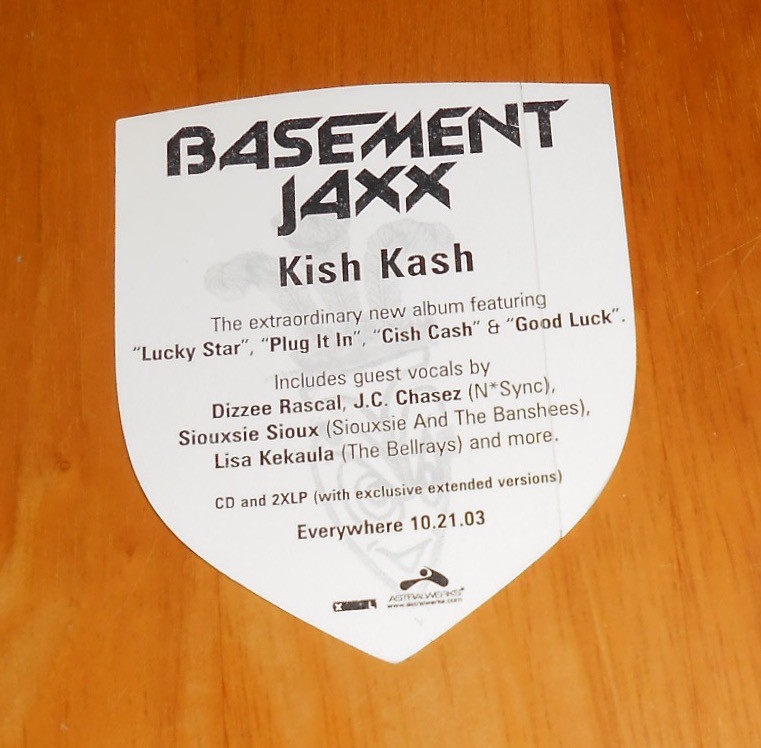 Basement Jaxx Kish Kash Sticker Original Promo 3×4