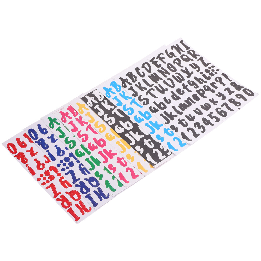 8 Sheets Stickers Sign Letters Kit Craft Letters for Mailbox Home Decoration