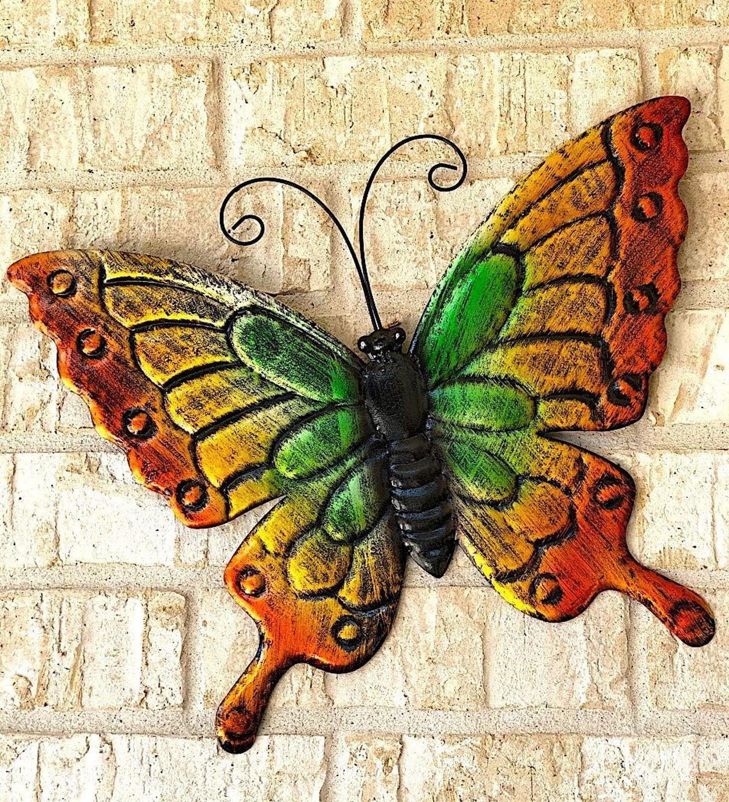STC World Metal Butterfly Wall Art Outdoor Garden Decor Large Multicolor Wall…