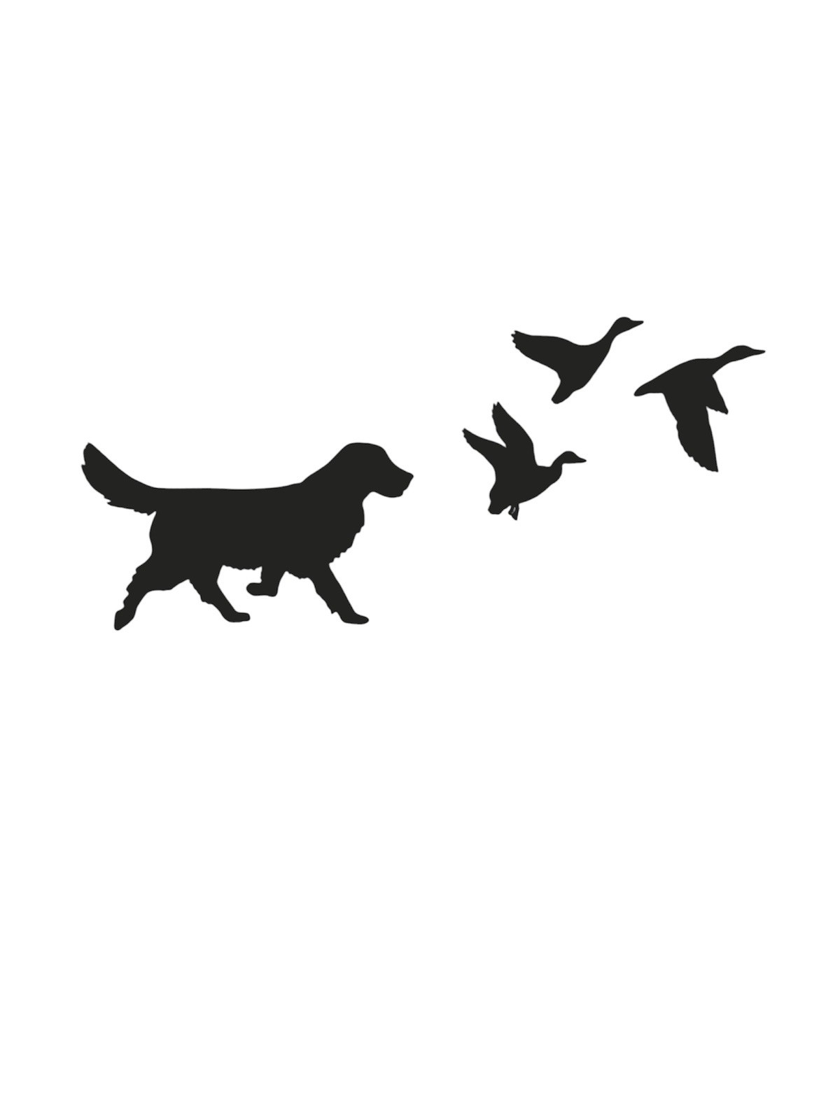Golden retriever + 3 ducks Decal for car Windows Laptops most Smooth Surfaces