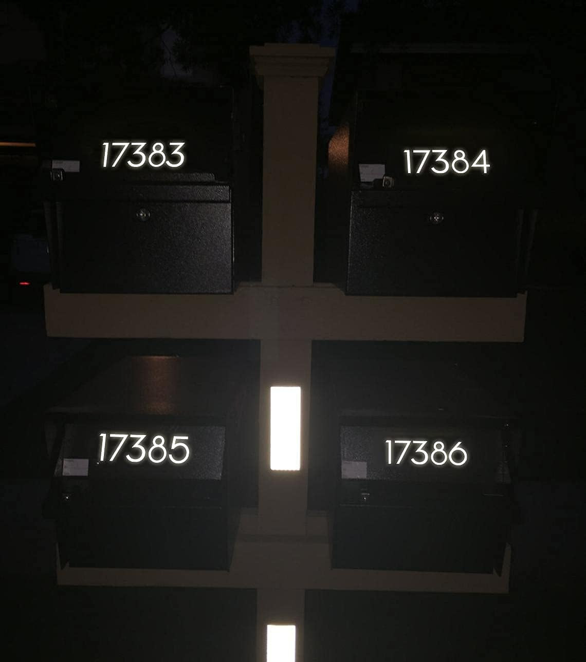 4 Inch Reflective Mailbox Numbers Sticker (0-9, 5 Sets) Modern Number Vinyl Wate