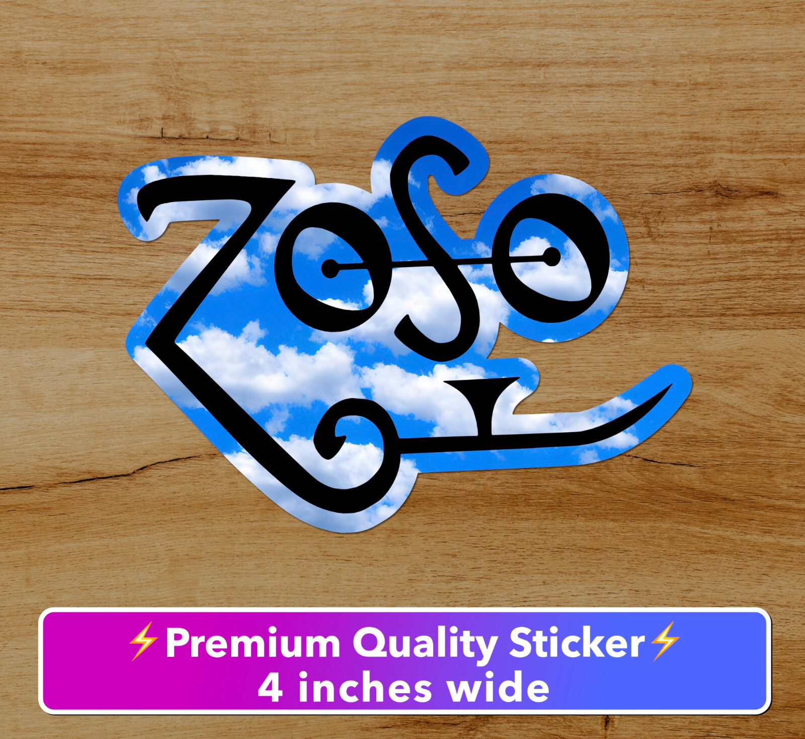 Led Zeppelin Music Band Jimmy Page's ZoSo Symbol Decal Sticker – Free Shipping