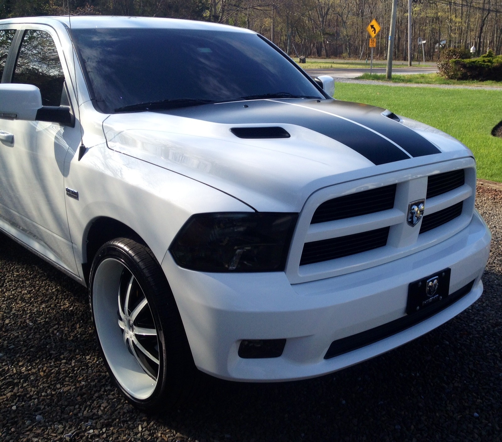Performance Sport Solid Split Hood Stripe Stripes Decals Fit 2009-2018 Dodge Ram