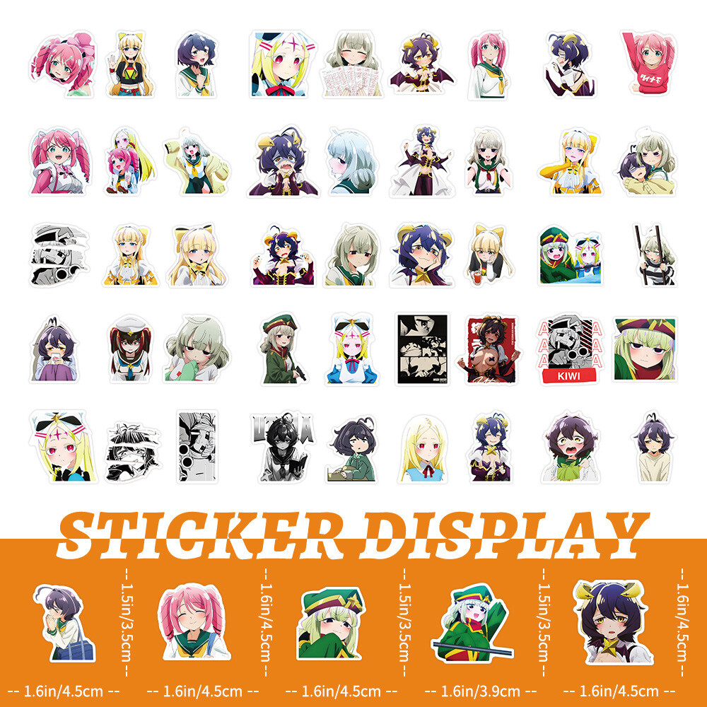 100Pcs Gushing Over Magic Girls Cartoon Stickers for Teens Girls Water Bottles