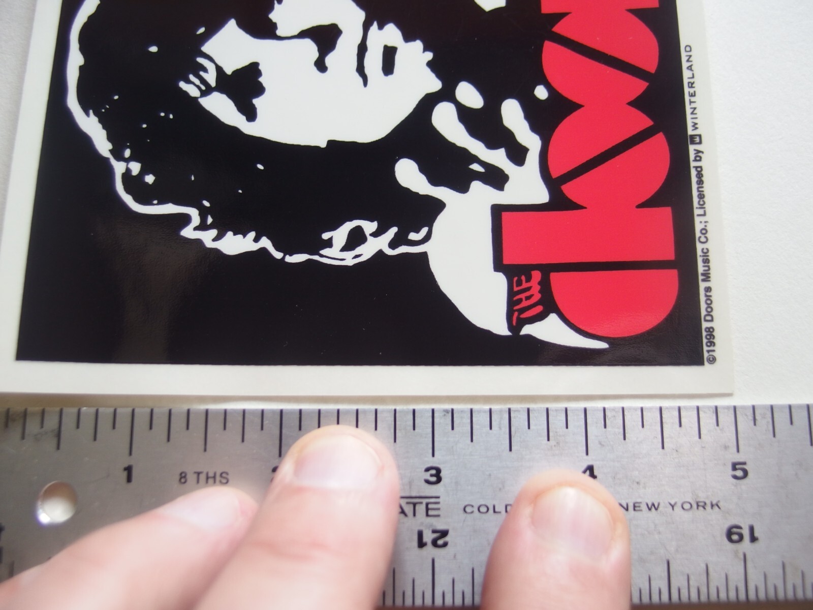 🎤 Vintage 1998 The Doors Jim Morrison Sticker Winterland 5"x5" Rock Band Decal