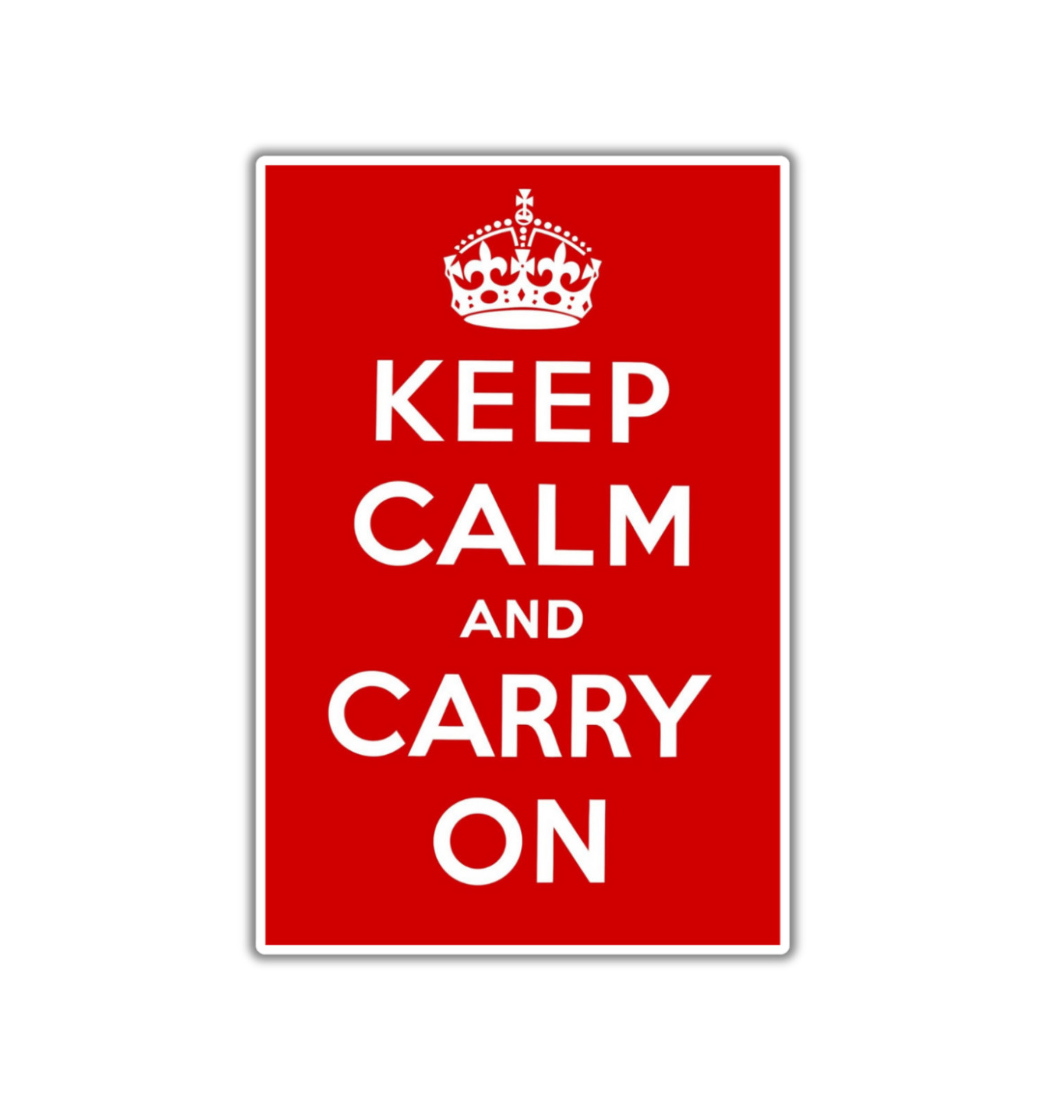 Keep Calm and Carry On Fridge Magnet or Laptop Sticker