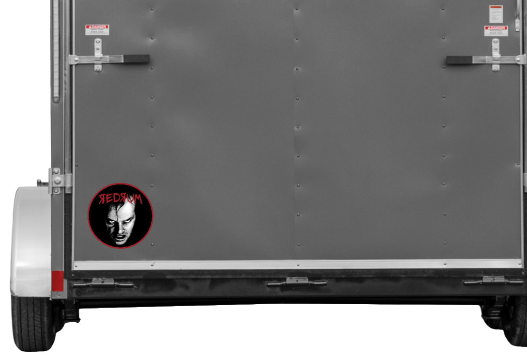 Halloween – (The Shining) – Redrum – 4" Decal Car Window Cooler Laptop Decor Bag