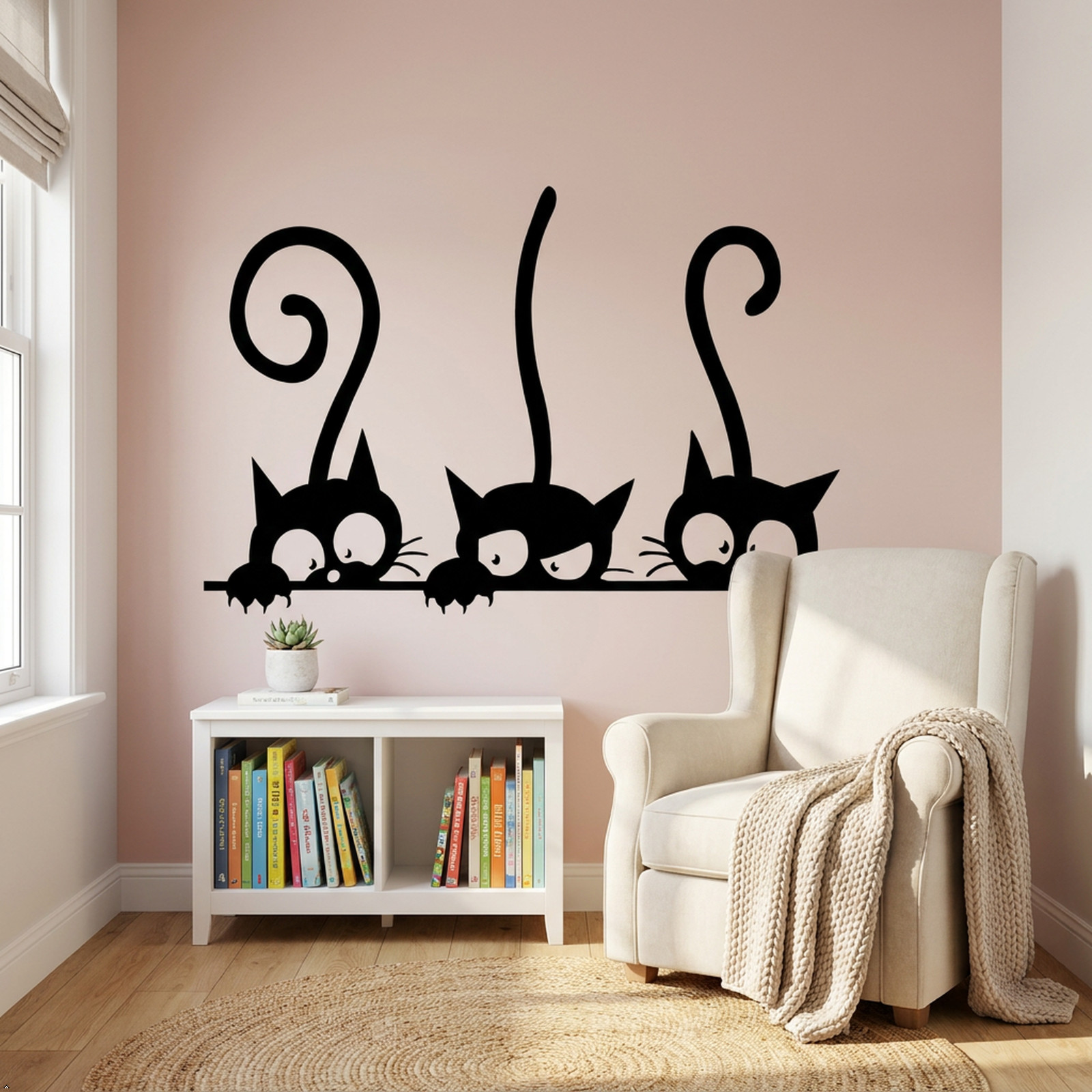 Cat Pattern Home Quote Vinyl Wall Decal Decor Art Sticker Decals PVC Baby