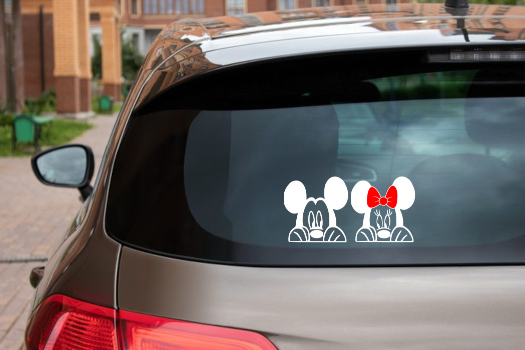 Peeking Minnie & Mickey Disney Decal Stickers: Add Magic Anywhere! – 6547