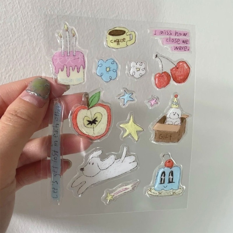 Easy To Apply Plastic Jelly Stickers Decals For Quick Gadget Decoration No