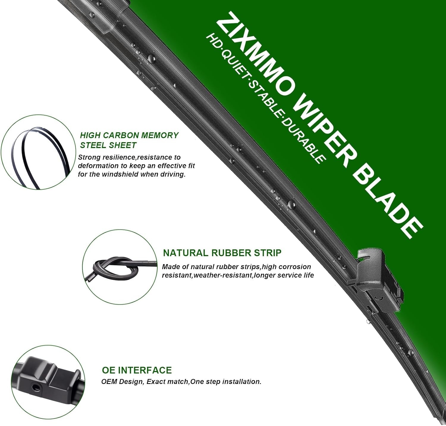 2 Factory Wiper Blades Replacement for BMW X5 X6 E70 E71 E72 2007-2010 24"+20