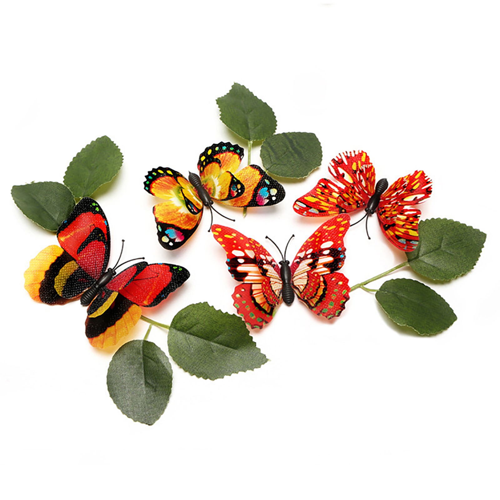 7cm 3D Mixed Color Double Layer Butterflies With Magnet Home Decoration Stickers