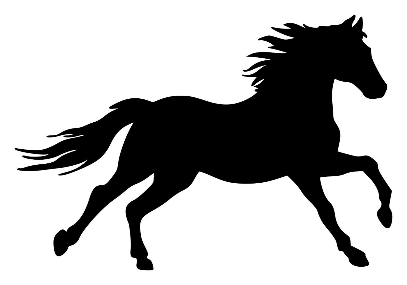 Horse Vinyl Decal V2 | Running Farm Mane Tail Equestrian Riding Die Cut Sticker