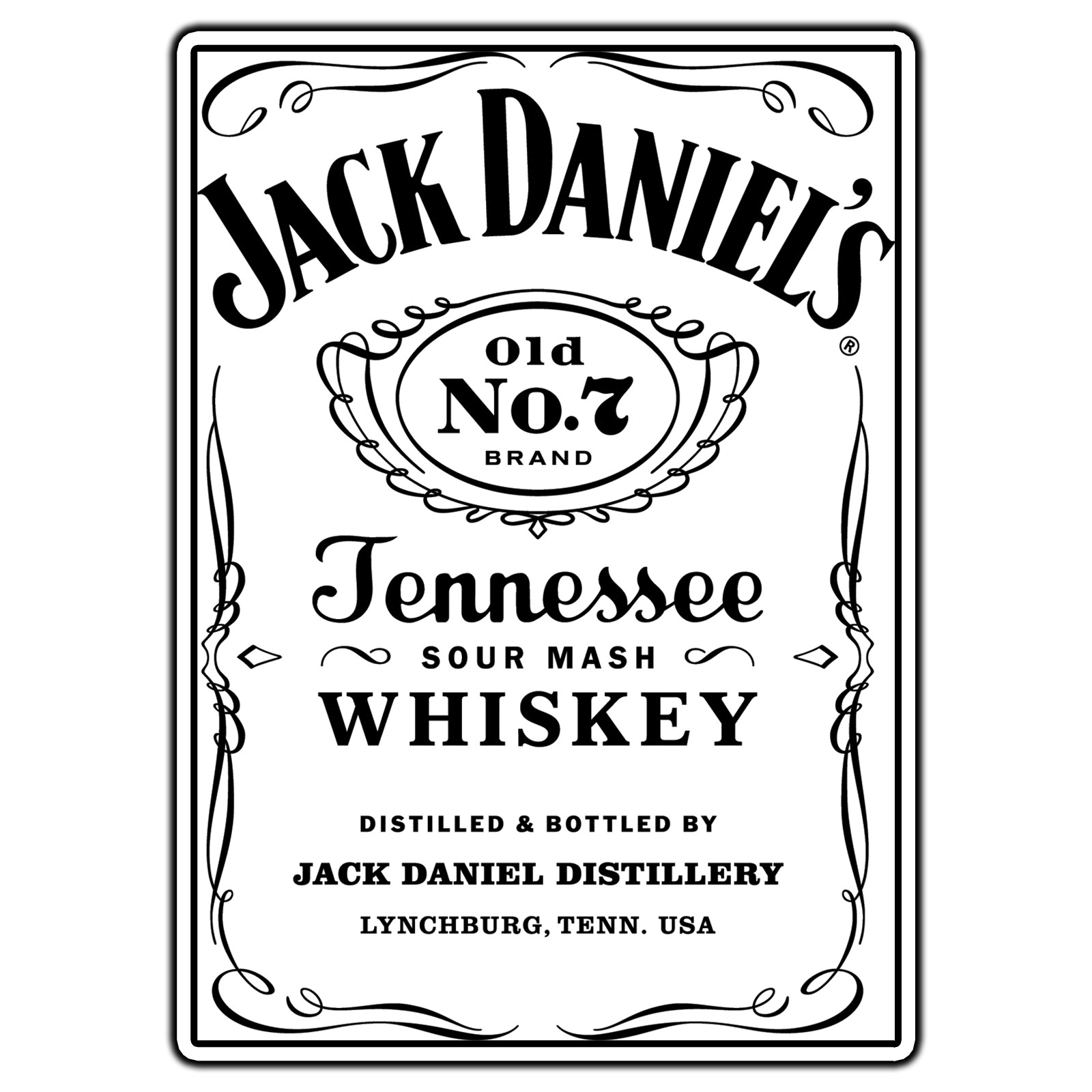 Jack Daniels Logo #1 Sticker Waterproof Vinyl Decal Die-Cut Garage Car