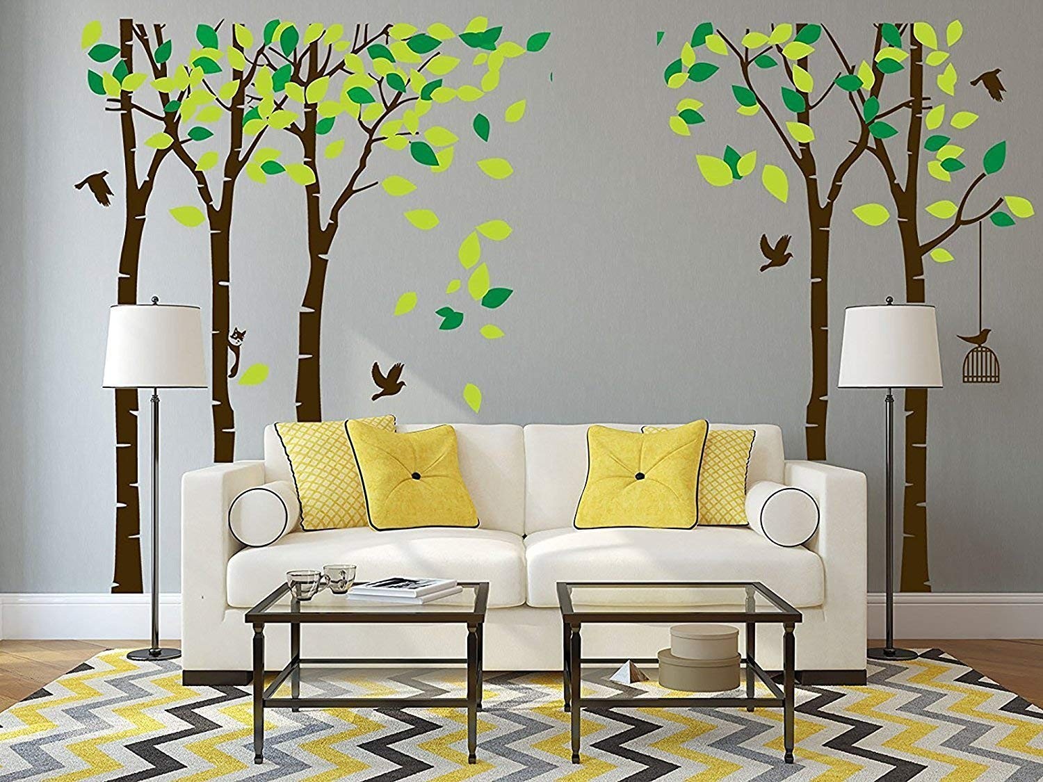 ANBER Giant Jungle Tree Wall Decal Removable Vinyl Sticker Mural Art Bedroom …