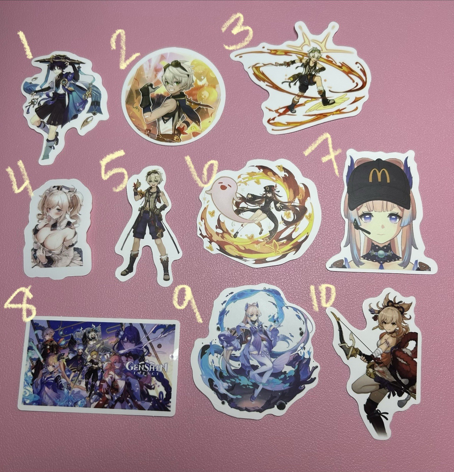 Genshin Impact Anime Stickers – 11