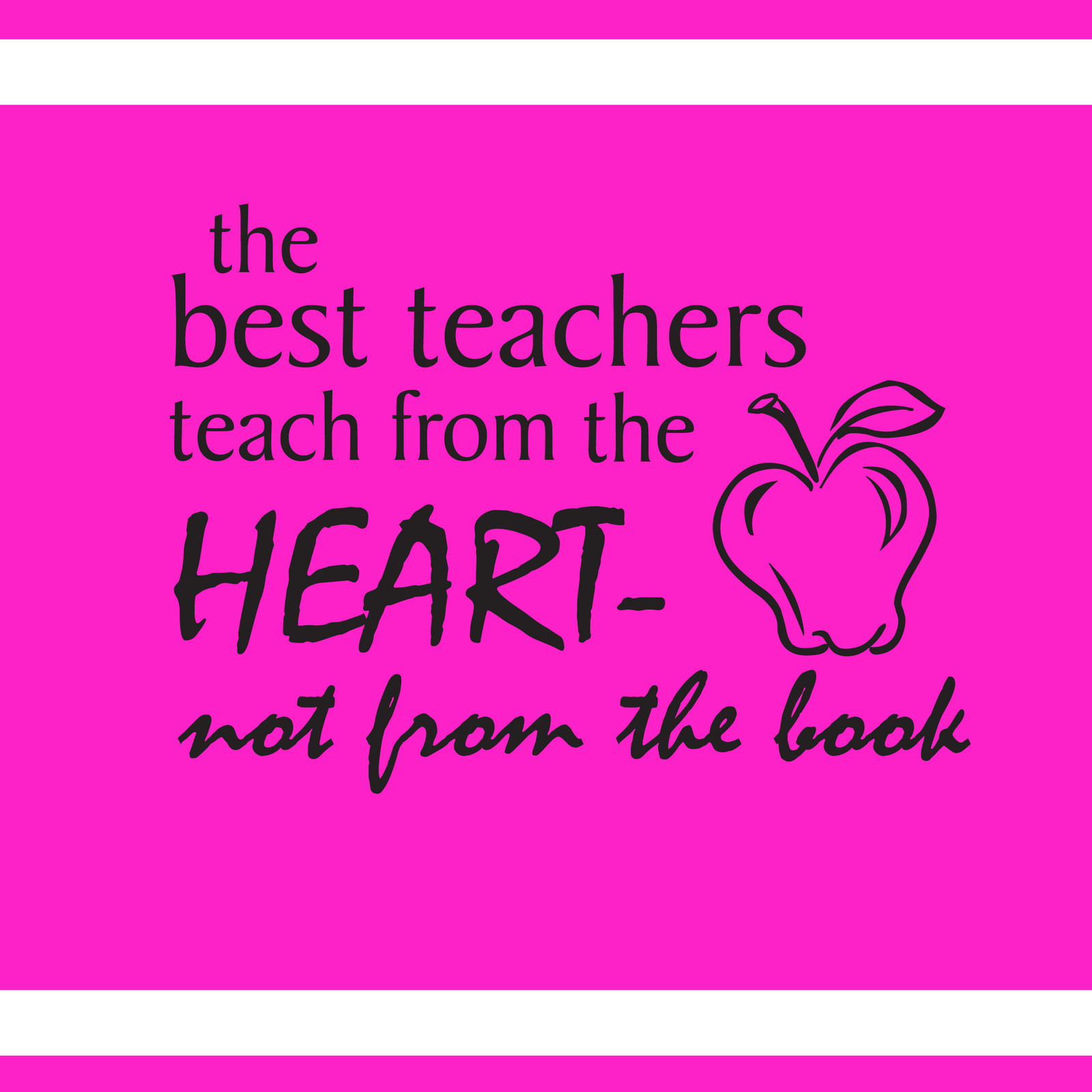 THE BEST TEACHERS TEACH FROM THE HEART VINYL WALL DECAL LETTERING DECOR STICKER