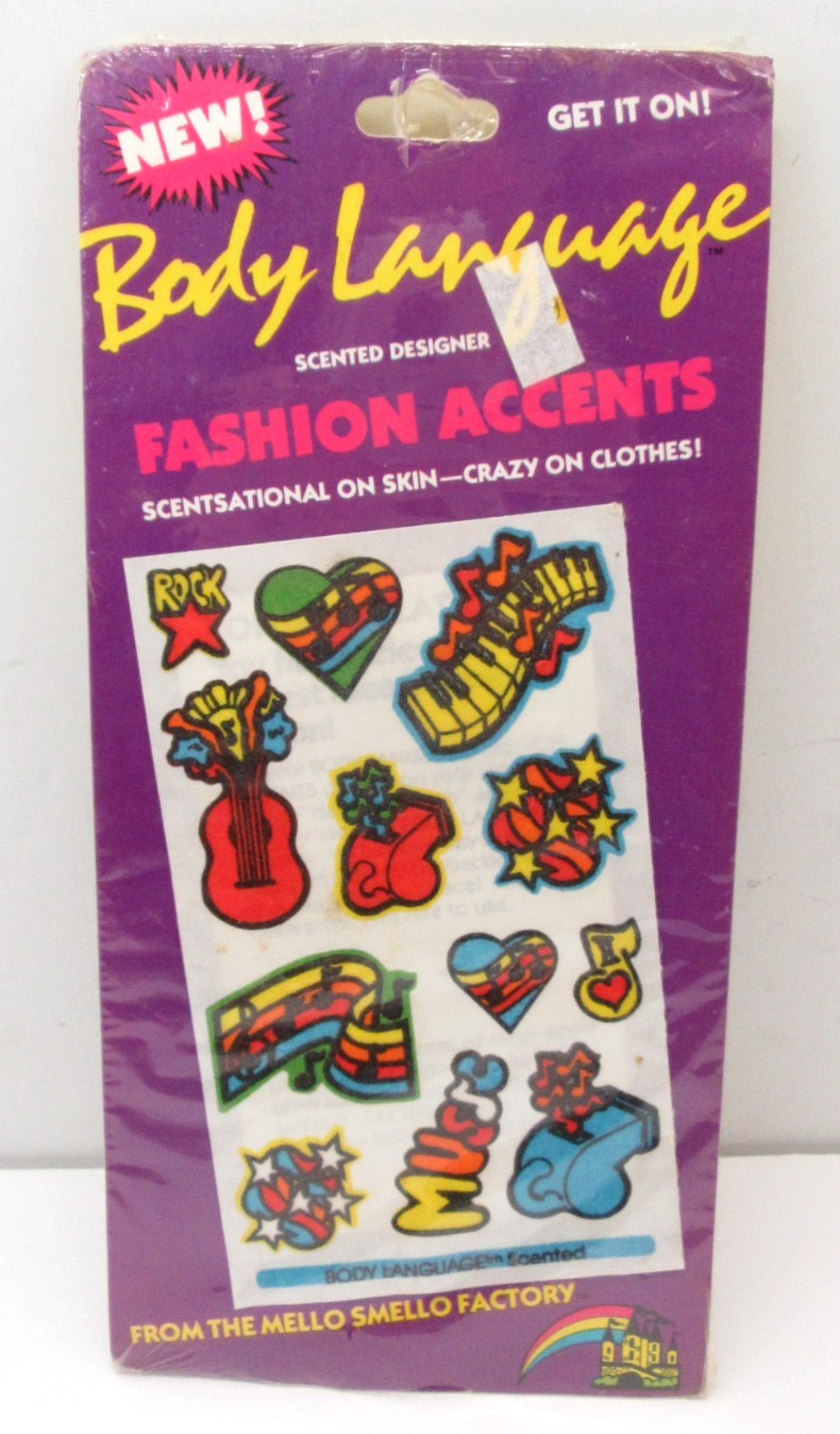 Mello Smello Factory Body Language Fashion Accents Stickers Vtg 1980's