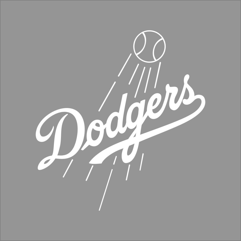 Los Angeles Dodgers MLB Team Logo 1 Color Vinyl Decal Sticker Car Window Wall