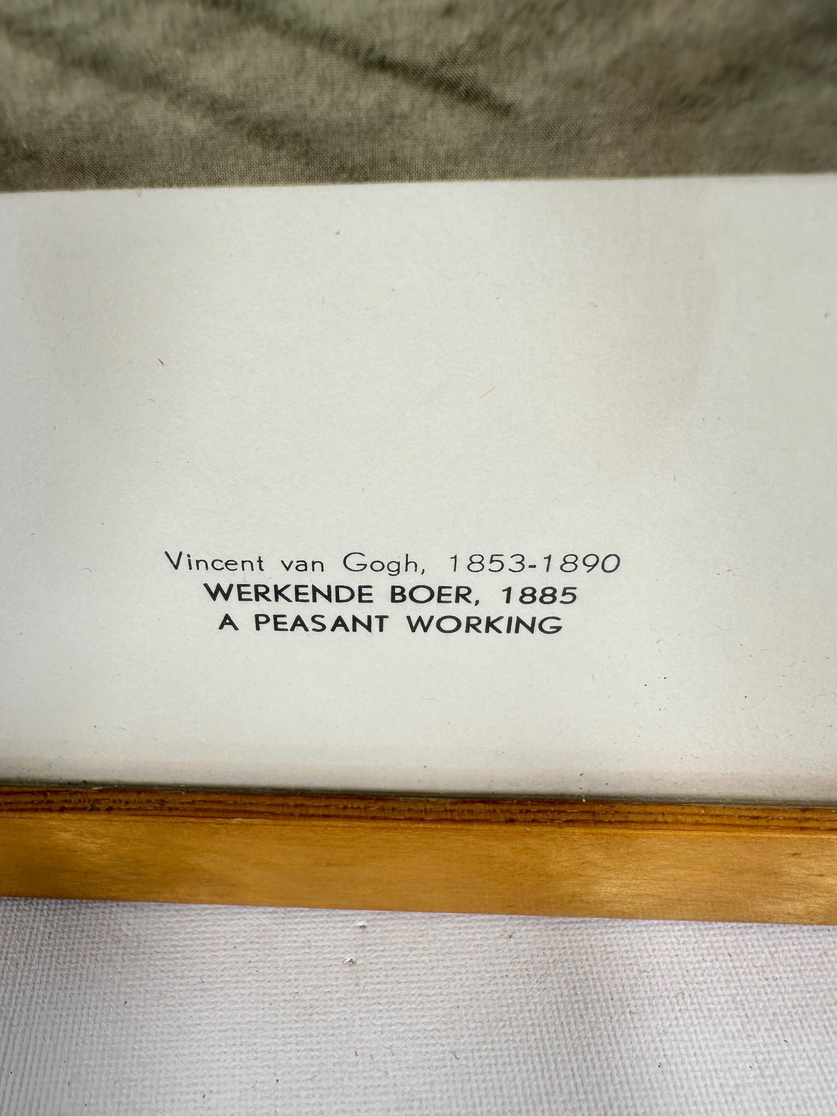Vincent van Gogh Reproduction: A Pesant Working Art Print