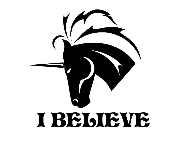 UNICORN I BELIEVE Vinyl Decal Car Wall Window Sticker CHOOSE SIZE COLOR