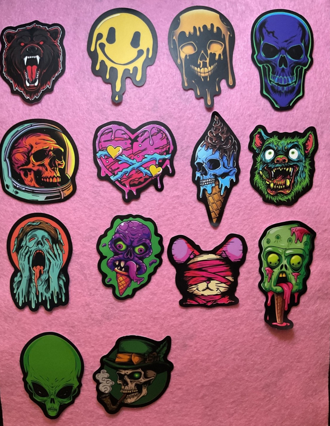 HORROR STICKERS DIY FOR PHONES, HELMETS, SCUBA, CASES, PLANNERS, NOTEBOOKS