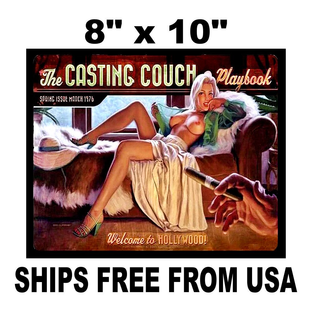 Sexy Adult Sticker Decal Sign Beautiful Blonde On Casting Couch