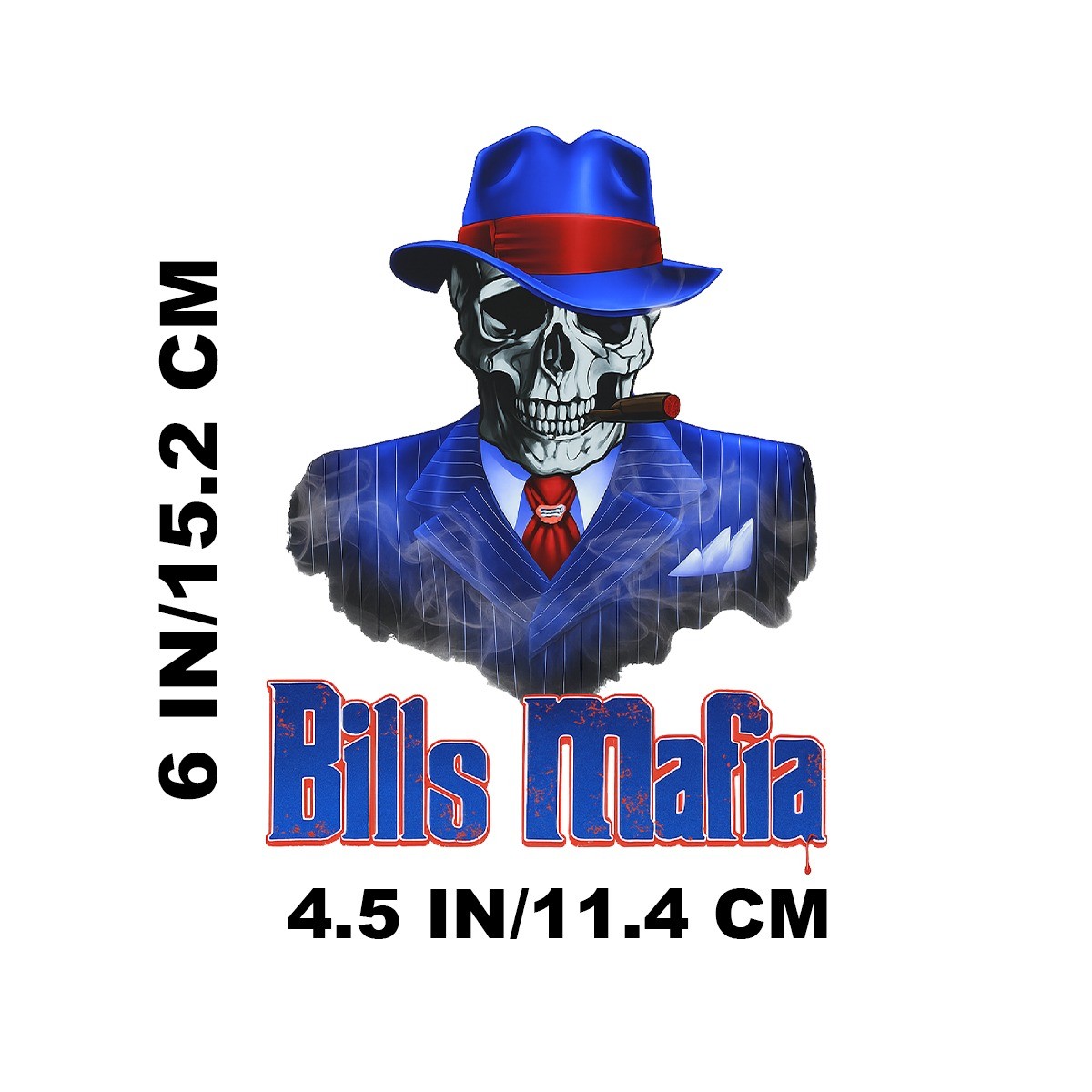 Bills Mafia 6 in * 4.5 in Vinyl Decal Sticker