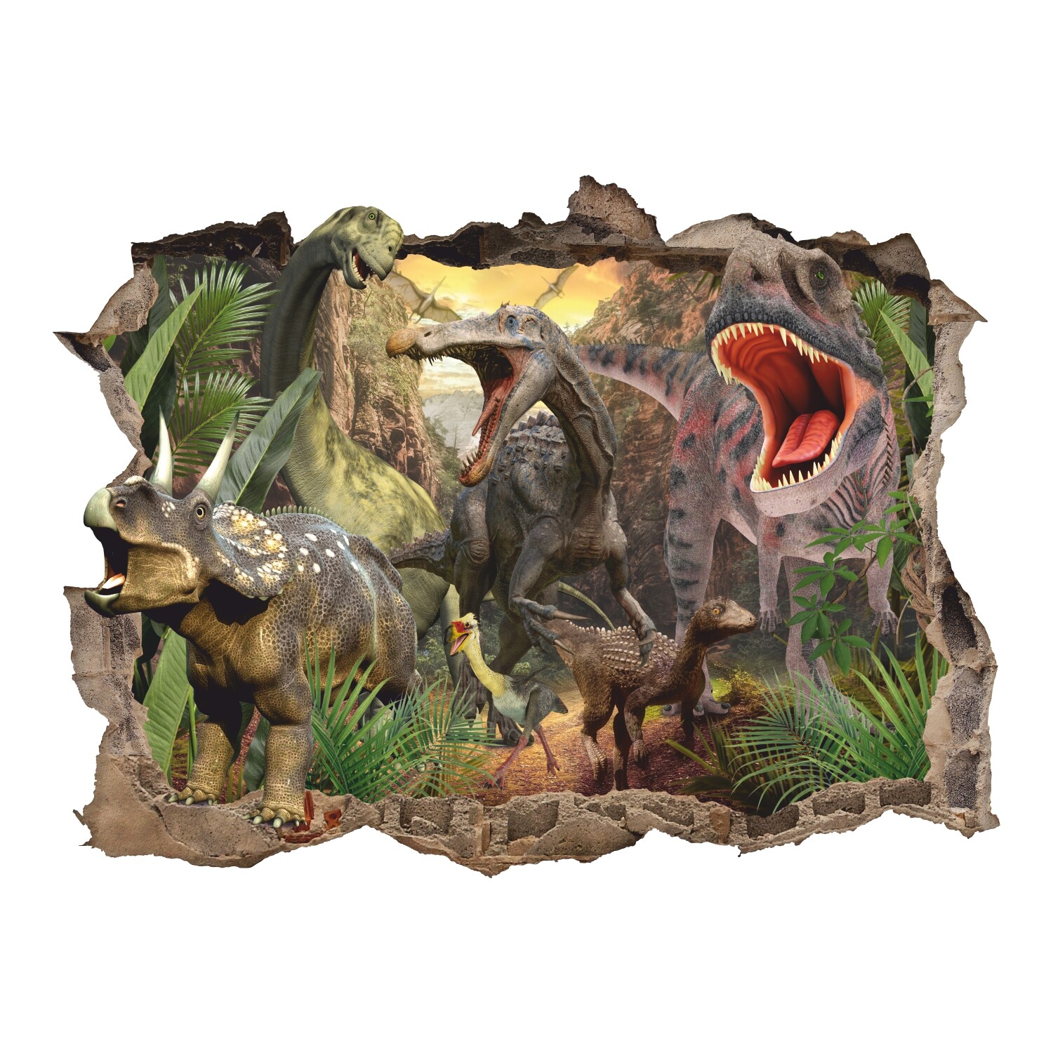 Dinosaur Wall Decal, Dinosaur World Wall Sticker, Wall Tattoo, Decor