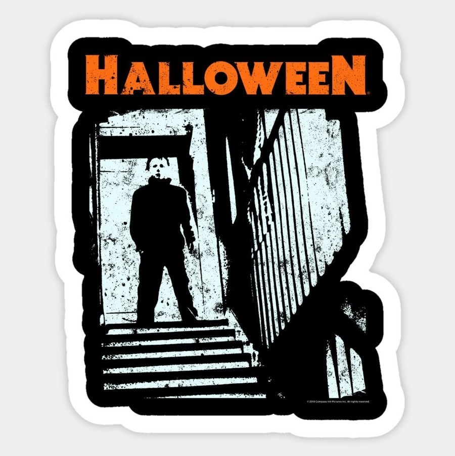Halloween Michael Myers Vinyl Decal 5×4.5" Waterproof Removable Horror Sticker