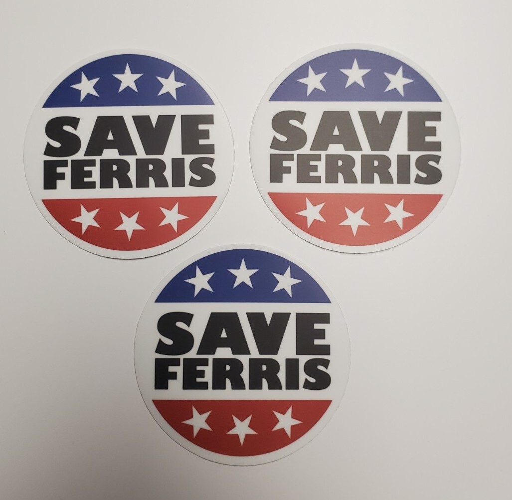 Vintage WRIGLEY FIELD Chicago Cubs 1980s era SAVE FERRIS STICKER