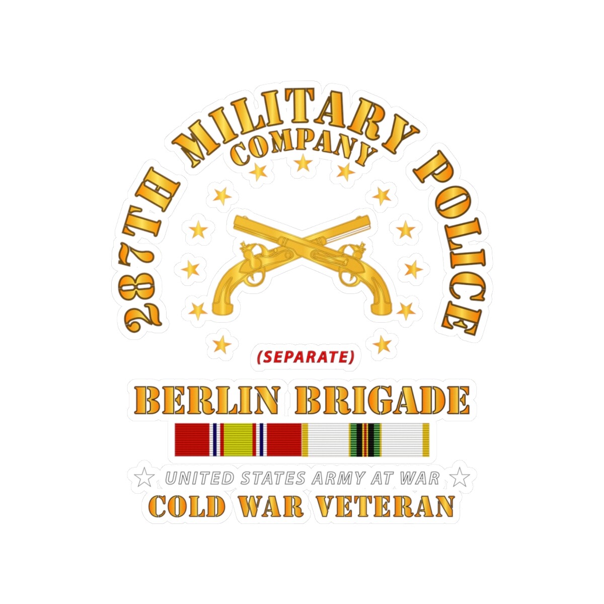 Kiss-Cut Vinyl – 287th Military Police Company – Berlin Bde w COLD SVC