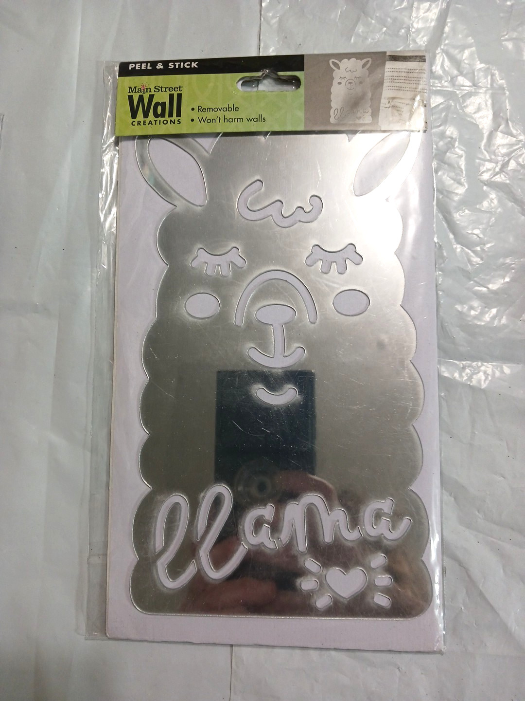Mirror Stickers peel & stick mirrors. Bird, flowers, house, cactus plants, cloud
