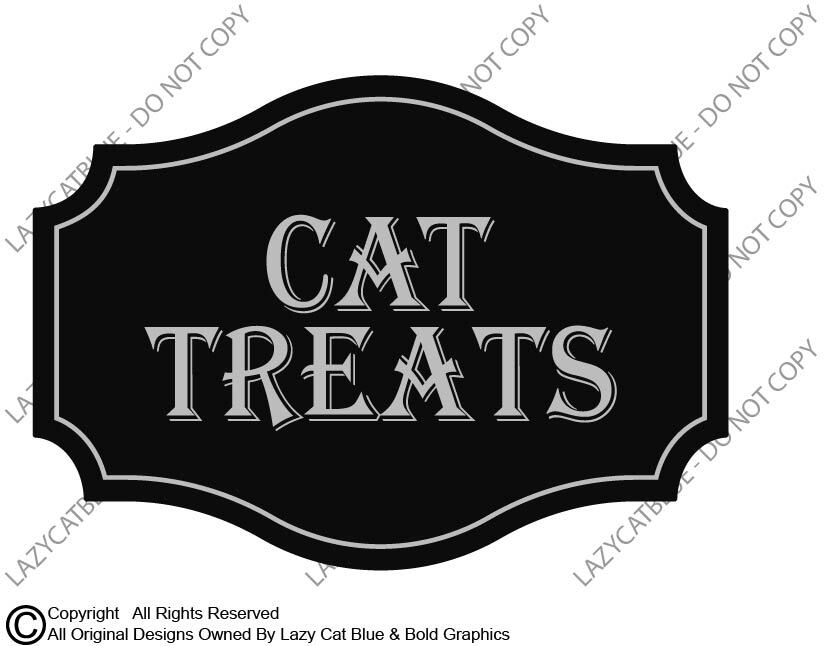 Canister Label Decal Sticker Dog Cat Food Treat Jar Kitchen Home Decor Pet Goth