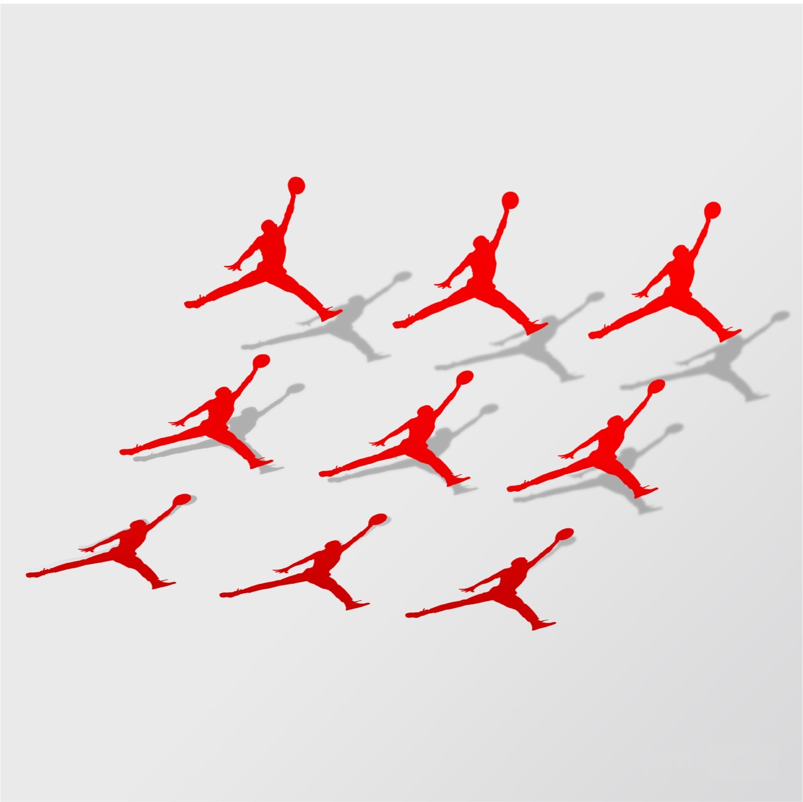Air Jumpman Logo Vinyl Decal Sticker Set of 9 Car Window Laptop Die Cut