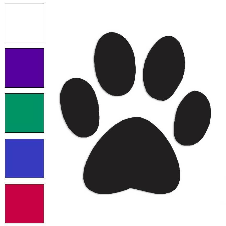 Dog Paw Print, Vinyl Decal Sticker, Multiple Colors & Sizes #212