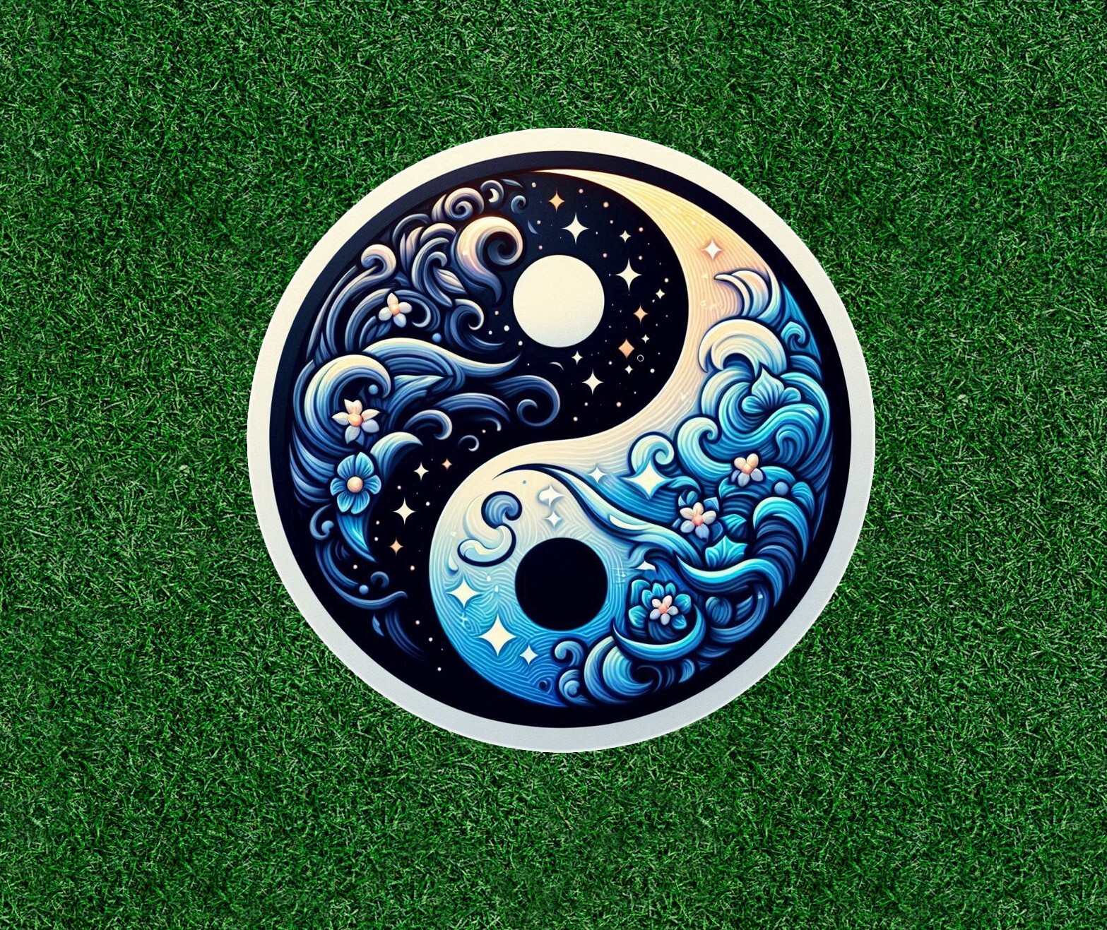 Beautiful Yin Yang design vinyl decal sticker – many sizes available