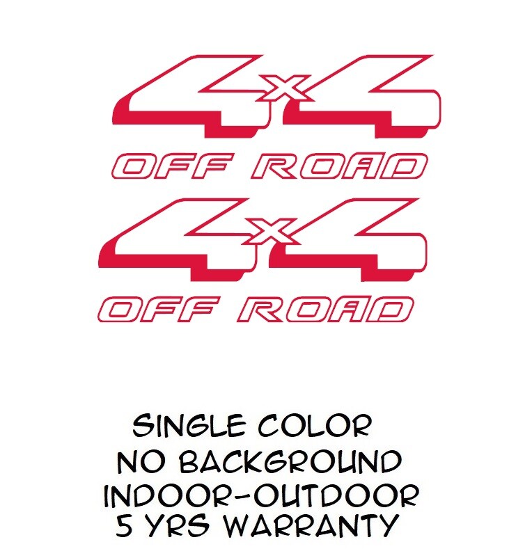 2x 4×4 Off Road Sticker Vinyl Decal – Truck Bed Side F150 Super Duty FX4 Car
