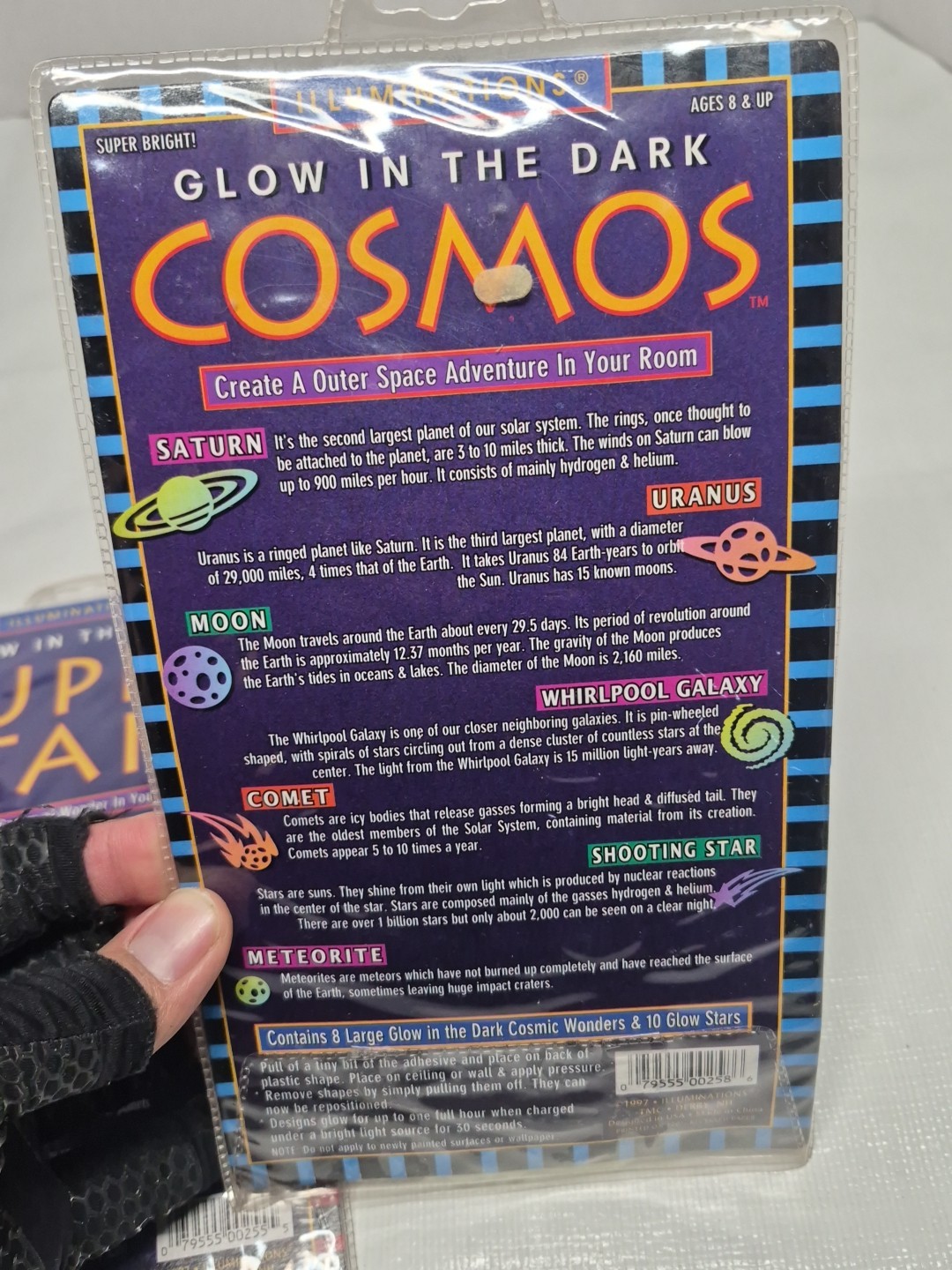 Vintage Illuminations 1997 Glow In The Dark Ceiling Stars Planets Comets Cosmos