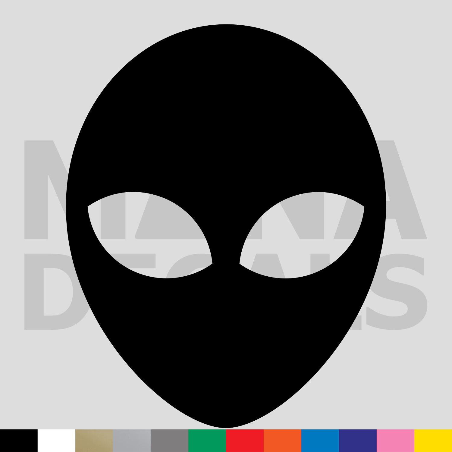 Alien Face Vinyl Die Cut Decal Sticker – UFO ET Outer Space Head