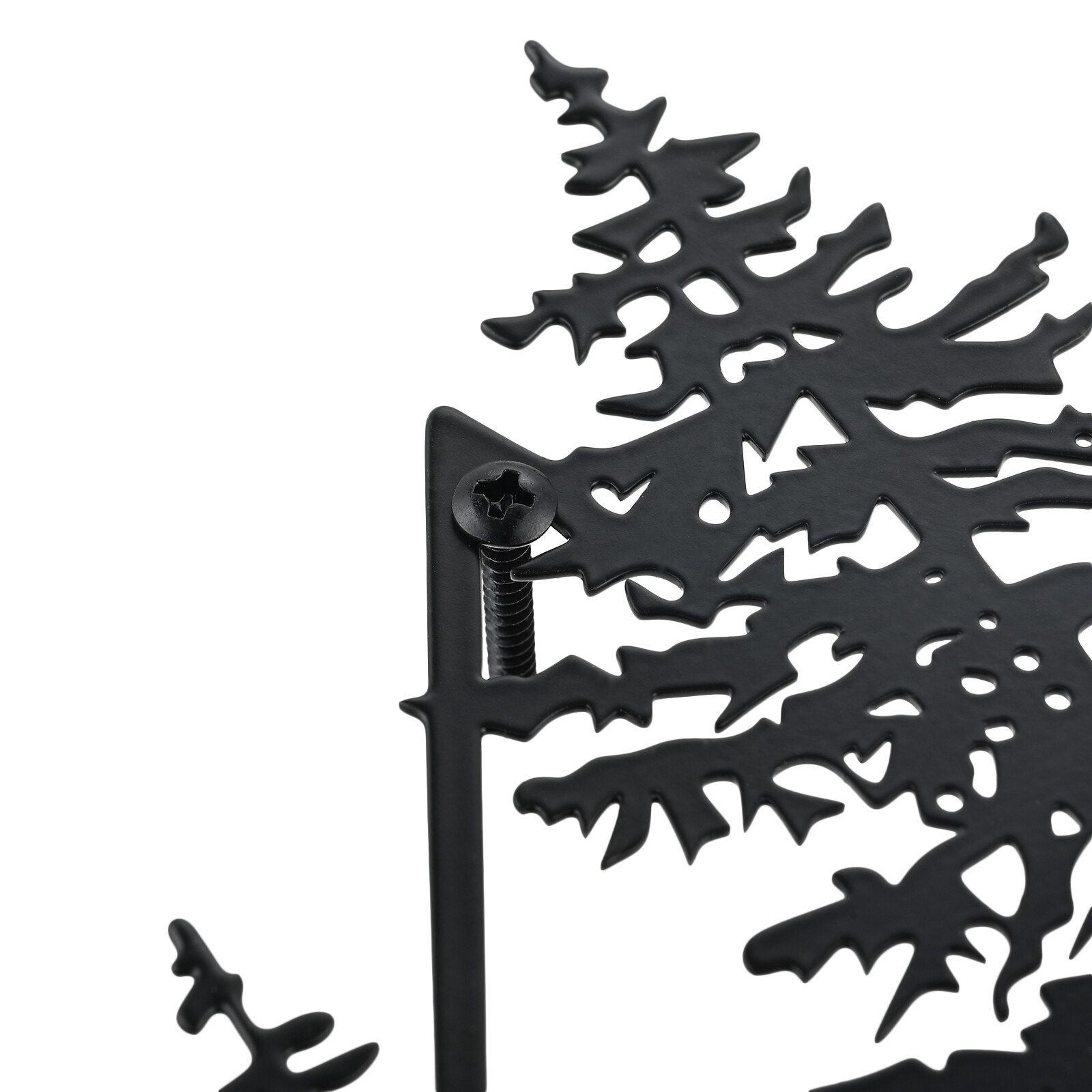 Metal Rhombus Deer & Forest Wall Art Decoration for Living Room Bedroom Kitchen