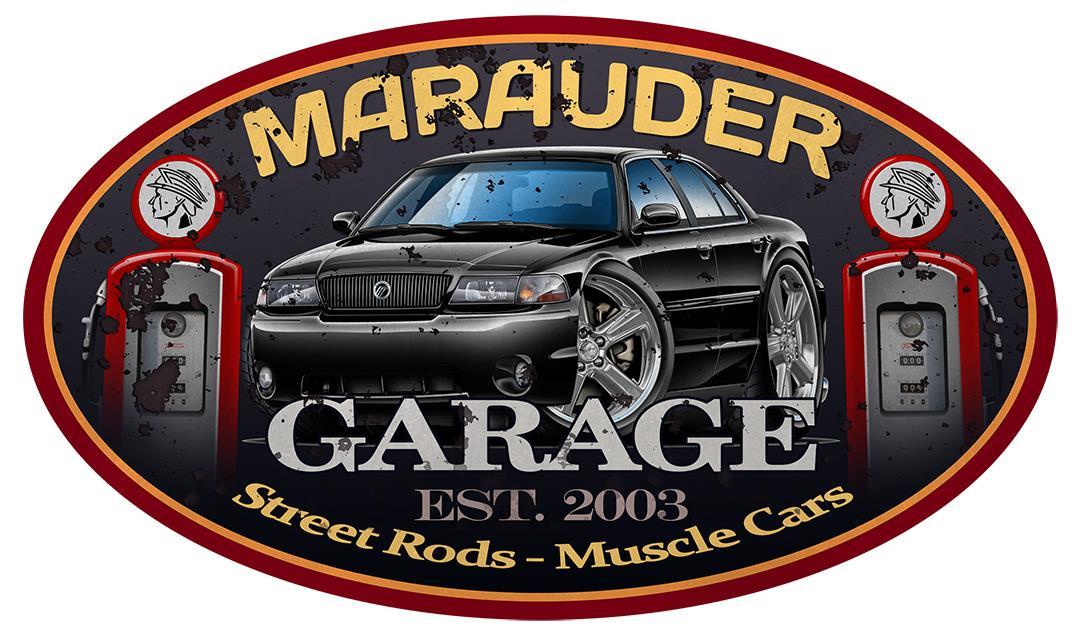 2003 2004 Mercury Marauder Car-toon GARAGE SIGN Wall Art Graphic Sticker