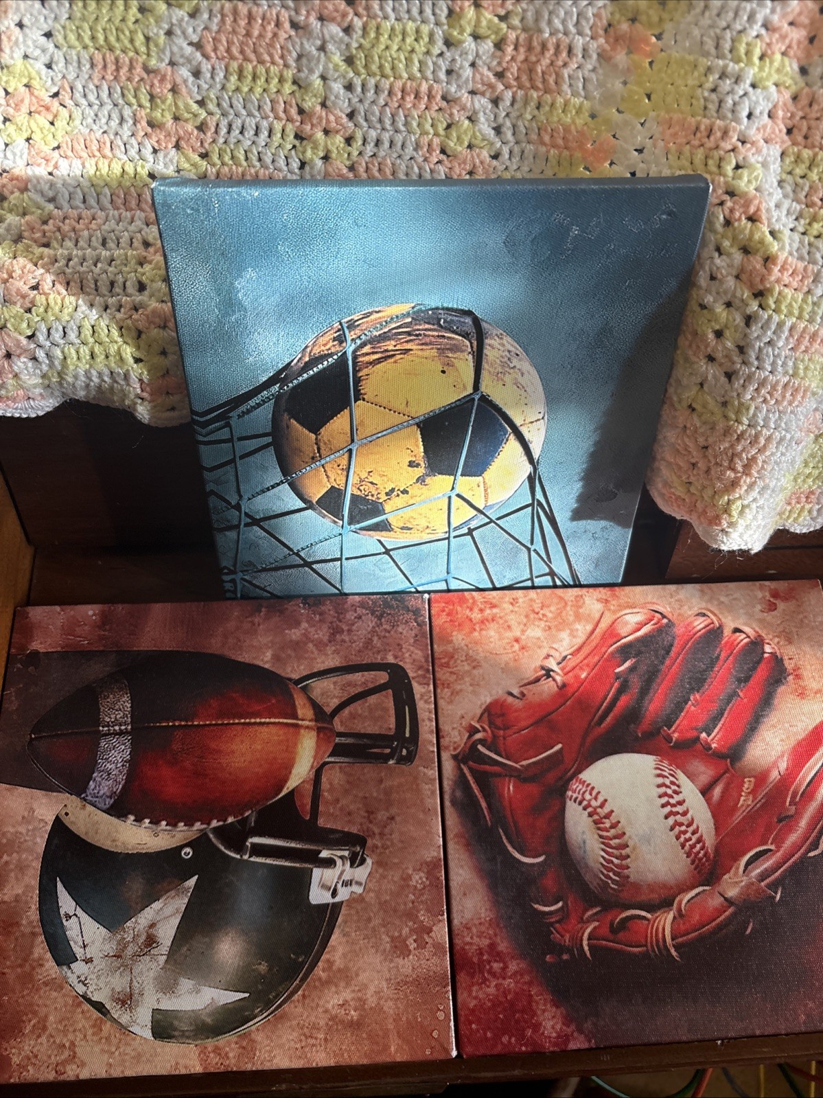 Vinyl Wall Decal, large 24 X 18 inch, Baseball, Full color, Boy's Room