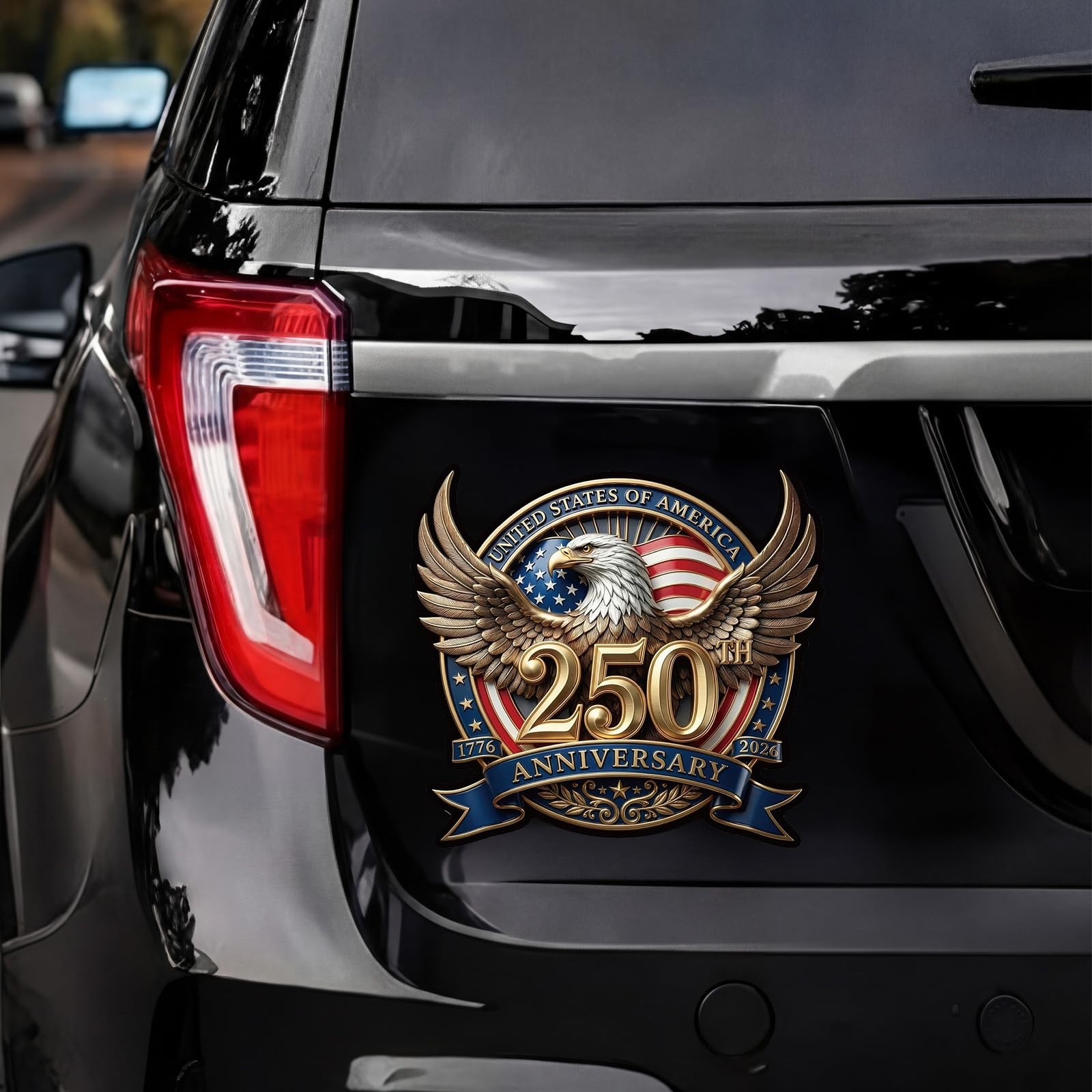 5 Pcs 250th Anniversary Car Sticker 8.27" x 8.27" USA Patriotic Eagle Decal 4th