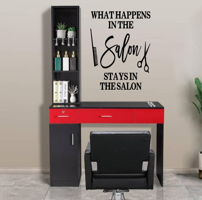 What Happens in the Salon Stays in the Salon Wall Decal, 15 x 11.5 inches