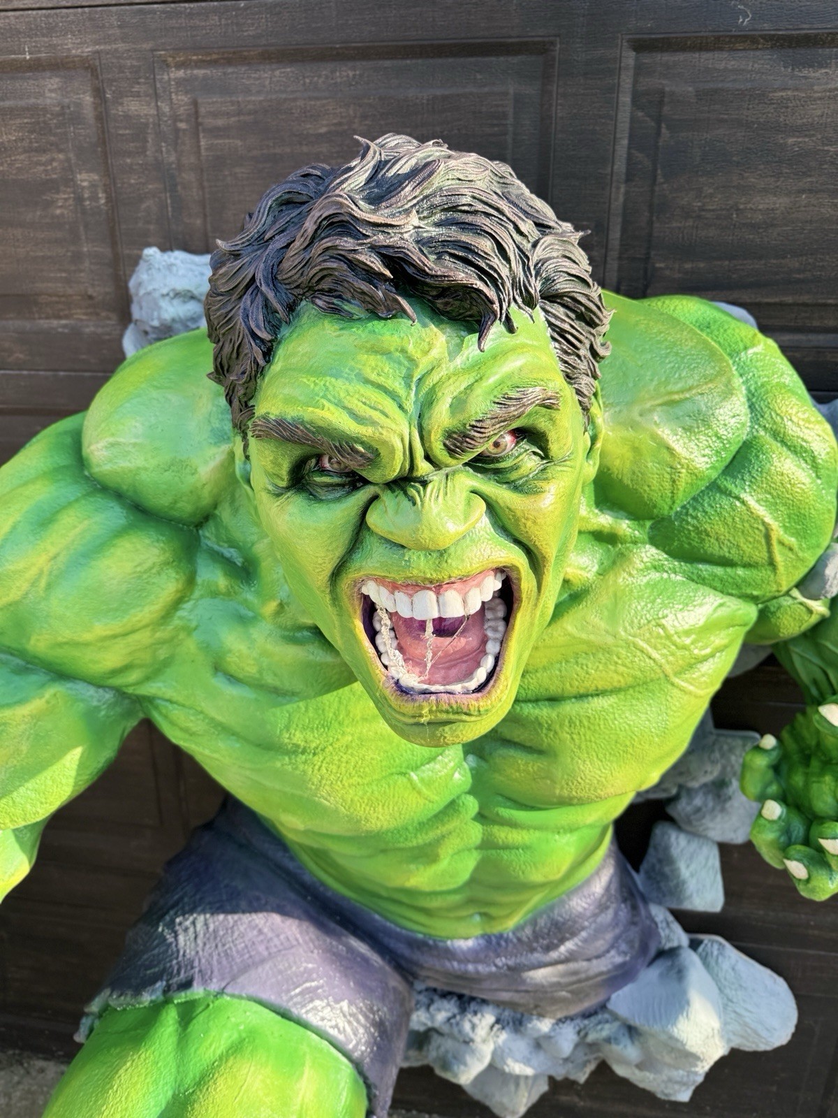 Hulk LIFE-SIZE 3D wall buster. 3D printed and hand painted